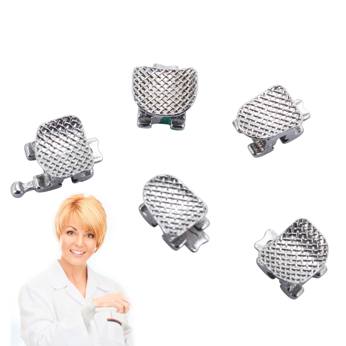 Dental Orthodontic Roth Self-Ligating Brackets MBT.022 Hook 3 Stainless Steel Brace - KiwisLove