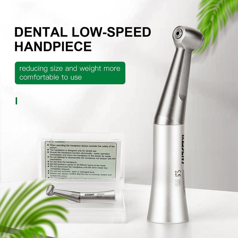 1:1 Contra Angle Azdent  Dental Low Speed Handpiece FG 1.6mm Bur Contra Angle Handpiece Direct Drive  20,000Rpm - KiwisLove