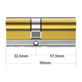common Security door Lock Brass Cylinder  Anti Pry Stainless Steel Anti-collision beam Class C Cylinder 10 alloy keys key lock - KiwisLove