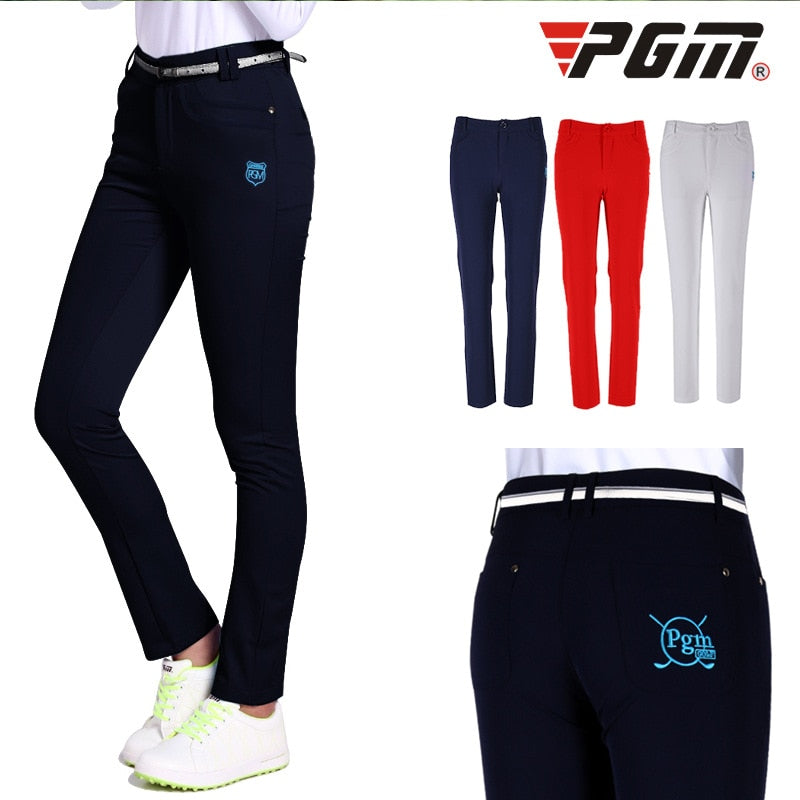 PGM Golf Pants Woman High Elastic Soft Trousers For Golfer Play Golf Ball Ladies Clothing Spring Summer Sports Pants KUZ024 - KiwisLove