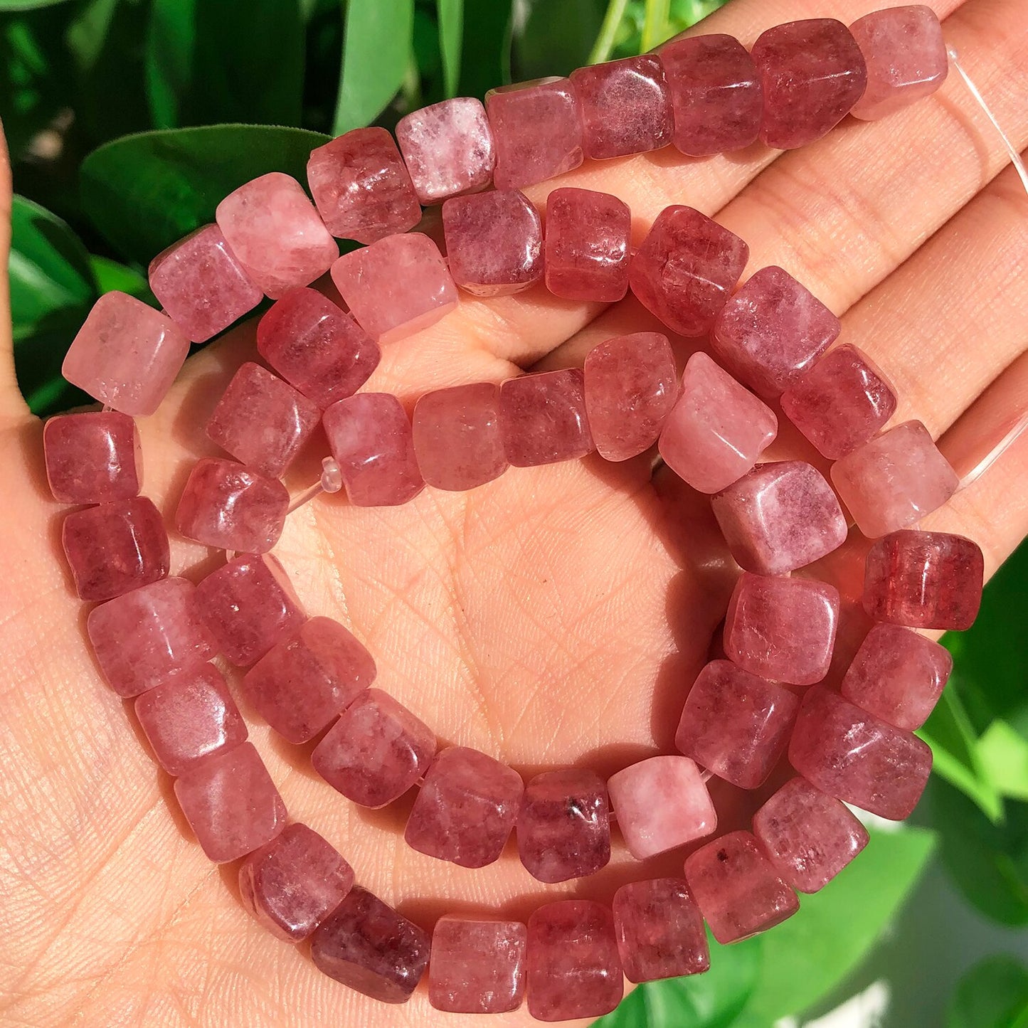 8mm Natural Stone Square Apatite Morganite Agates Tourmaline Aquamarines Loose Spacer Beads for Jewelry Making DIY Bracelet 15&#39;&#39; - KiwisLove