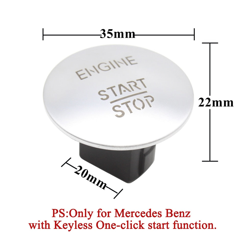 Engine Ignition One-Click Start Stop Button Keyless Push Switch For Mercedes BENZ W204 W164 W205 W212 W213 W221 2215450714 - KiwisLove