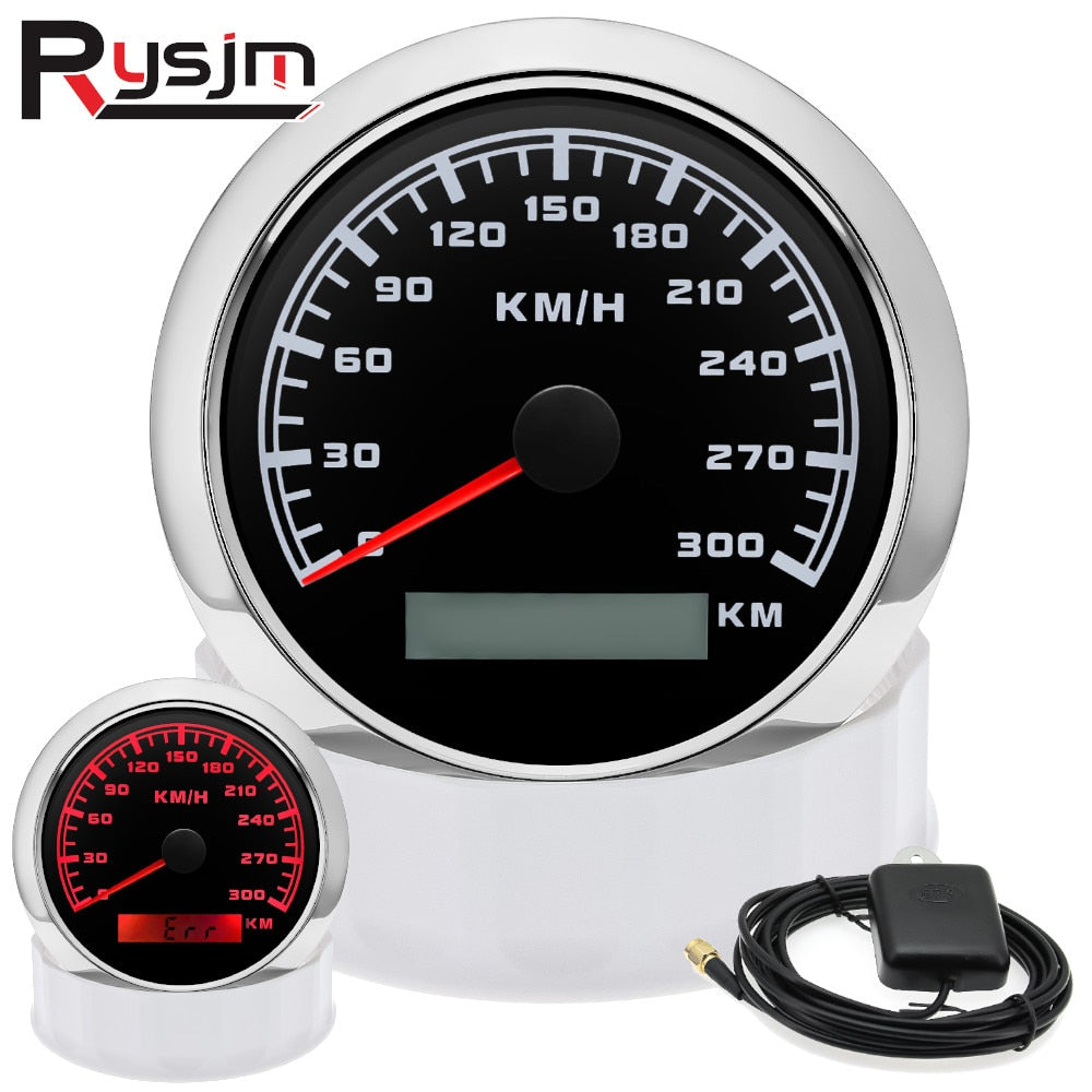 300 km/h 200km/h 120km/h 60 km/h Waterproof 85MM GPS Speedometer Speed Gauge Red Backlight GPS Sensor For Mairne Boat Car Parts - KiwisLove