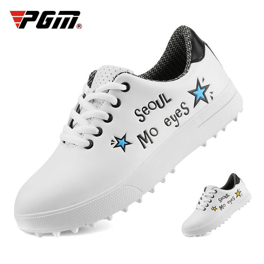 PGM Boys Girls Golf Shoes Waterproof Light Weight Soft and Breathable Universal Outdoor Sports Shoes All-match White Shoes XZ126 - KiwisLove