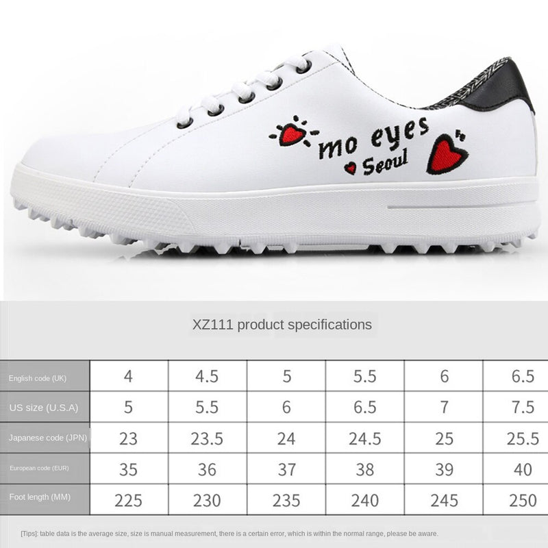 PGM Women Waterproof Golf Shoes Light Weight Soft and Breathable Universal Outdoor Camping Sports Shoes All-match White Shoes - KiwisLove
