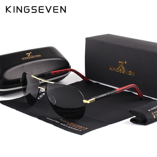 KINGSEVEN Men Vintage Aluminum Polarized Sunglasses Classic Brand Sun glasses Coating Lens Driving Eyewear For Men/Women - KiwisLove