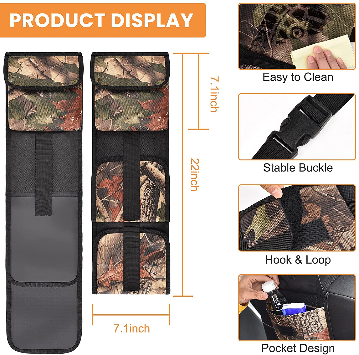 1Pairs Car Seat Back Holster Storage Multi-Function Car Magazine Case for Tactical Hunting Tool Accessories Portable Bag - KiwisLove