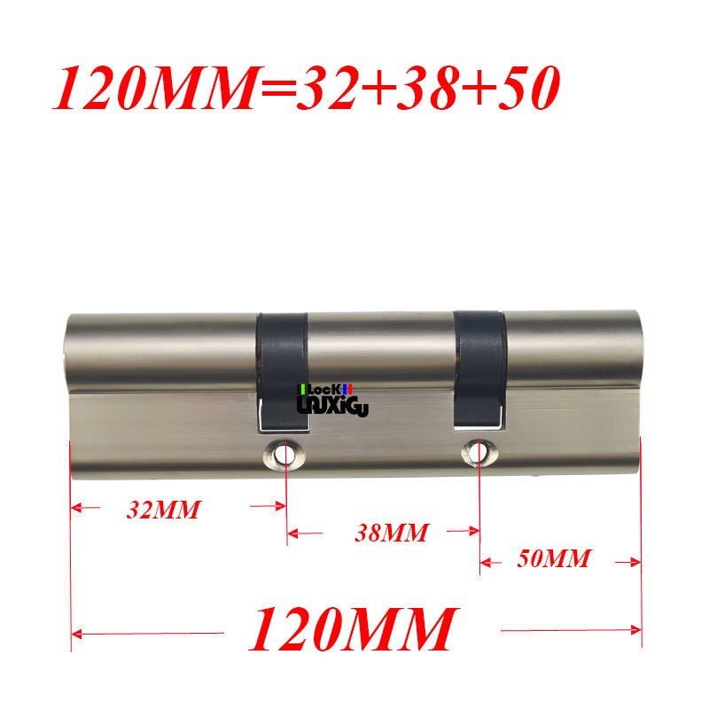 double spring door cylinder Anti-theft door cylinder lock 110 115 120 125 130 135 140MM double wheel fork lock cylinder - KiwisLove