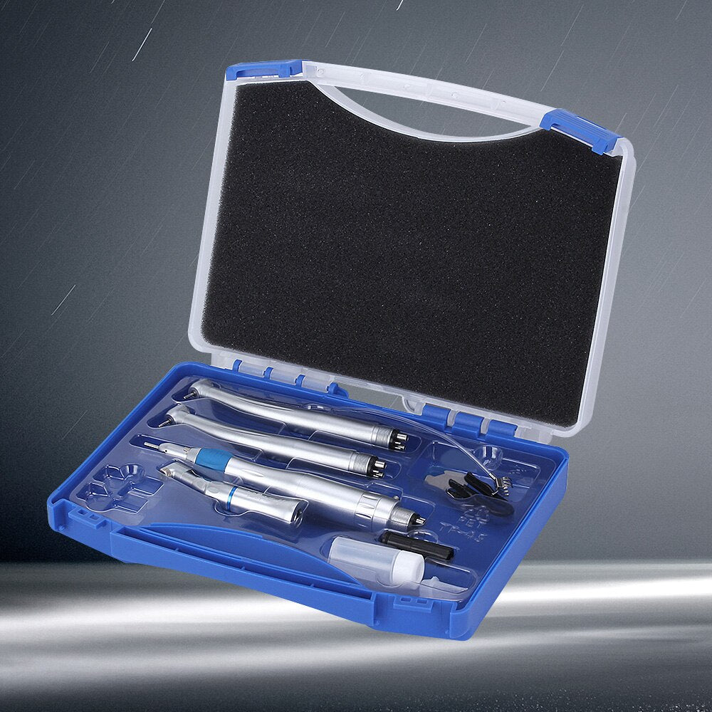 Dental High &amp; Low Speed Handpiece Kit Standard Push Button Single Way Water Spray E-type Air Motor M4 / B2 Whole Set - KiwisLove