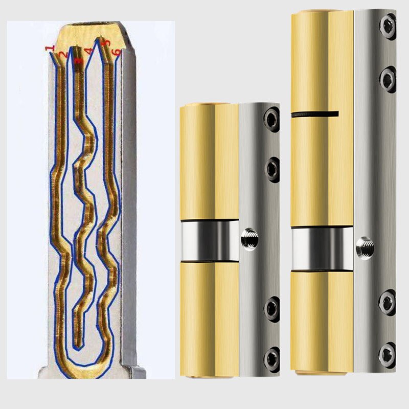 Super C grade, anti-theft copper lock cylinder,Universal,Anti-Pry Lock Anti-technology cracking,Security door Cylinder door - KiwisLove