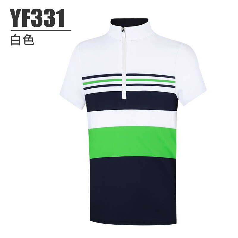 PGM Boys T-Shirts Short Sleeves Summer Breathable Fast Dry Stripe Children Sports Wear Kids Gym Suit Casual Shirt YF331 - KiwisLove