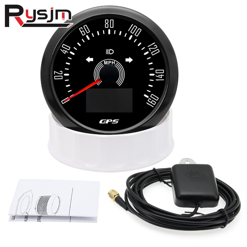 85mn Digital Odometer 0-160 MPH Odometer Gauge GPS Speedometer 7 Color With Antenna For Motorcycle Boat Car Speed Trip ODO COG - KiwisLove