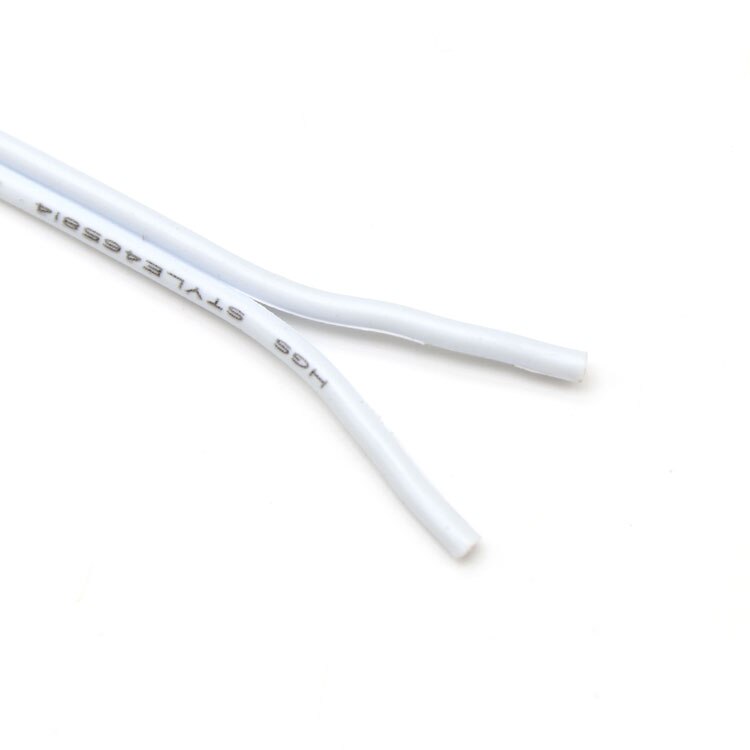 5M UL2468 Electric Copper Wire 2Pins PVC Insulated 28 26 24 22 20 18 16AWG Double Cores LED Lamp Cable Black Red White - KiwisLove