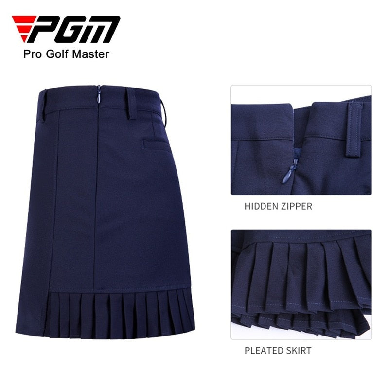 PGM Women Golf Short Skirt Female Summer Breathable Sports Girl Elasticity Wear Anti-exposure Pleated Skirt Lady Clothing QZ074 - KiwisLove