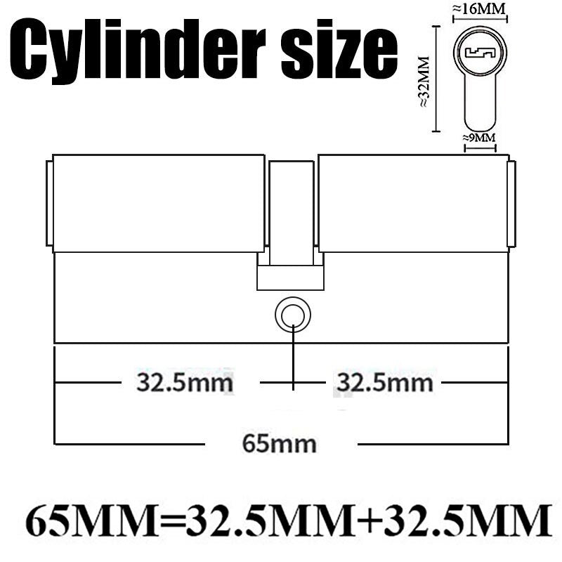 12/8 key Super anti-theft door cylinder lock entry door cylinder lock outdoor door lock home lock door lock lock cylinder - KiwisLove