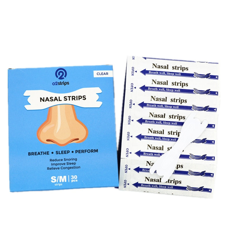 30pcs/Box Stop Snoring Patch Transparent Nasal Strips Better Breath To Not Snore Sleep Anti-snoring Aid Snoring-prevention - KiwisLove