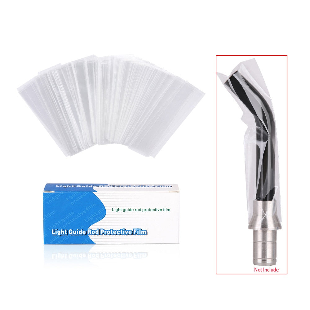 200pcs/Box Disposable Dental Light Curing Head  Plastic Covers Light Guide Rod Protective Film  7cm*2cm - KiwisLove