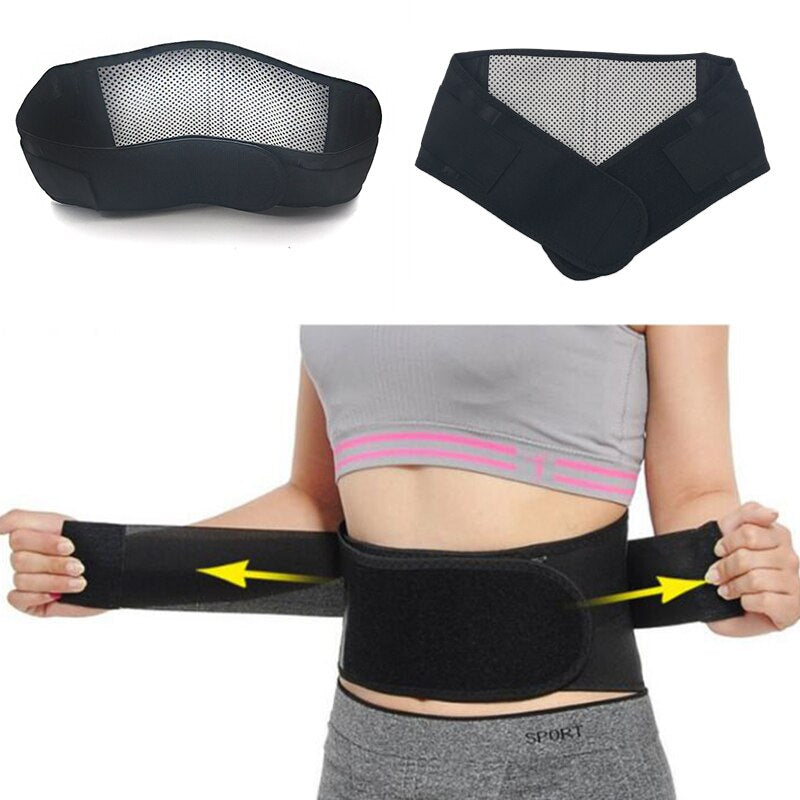 Tourmaline Waist Brace Support Belt Band Self Heating Lower Back Supports Magnetic Therapy Lumbar Waist Bandage Back Waist Belt - KiwisLove