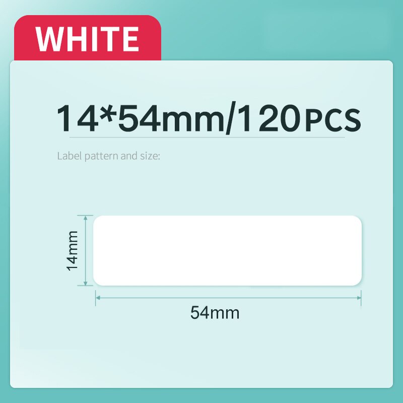 Niimbot D11/D110/D101 Pure Color Label Barcode Price White Labels Waterproof Oil-proof Tear Resistant Transparent Clear Sticker - KiwisLove