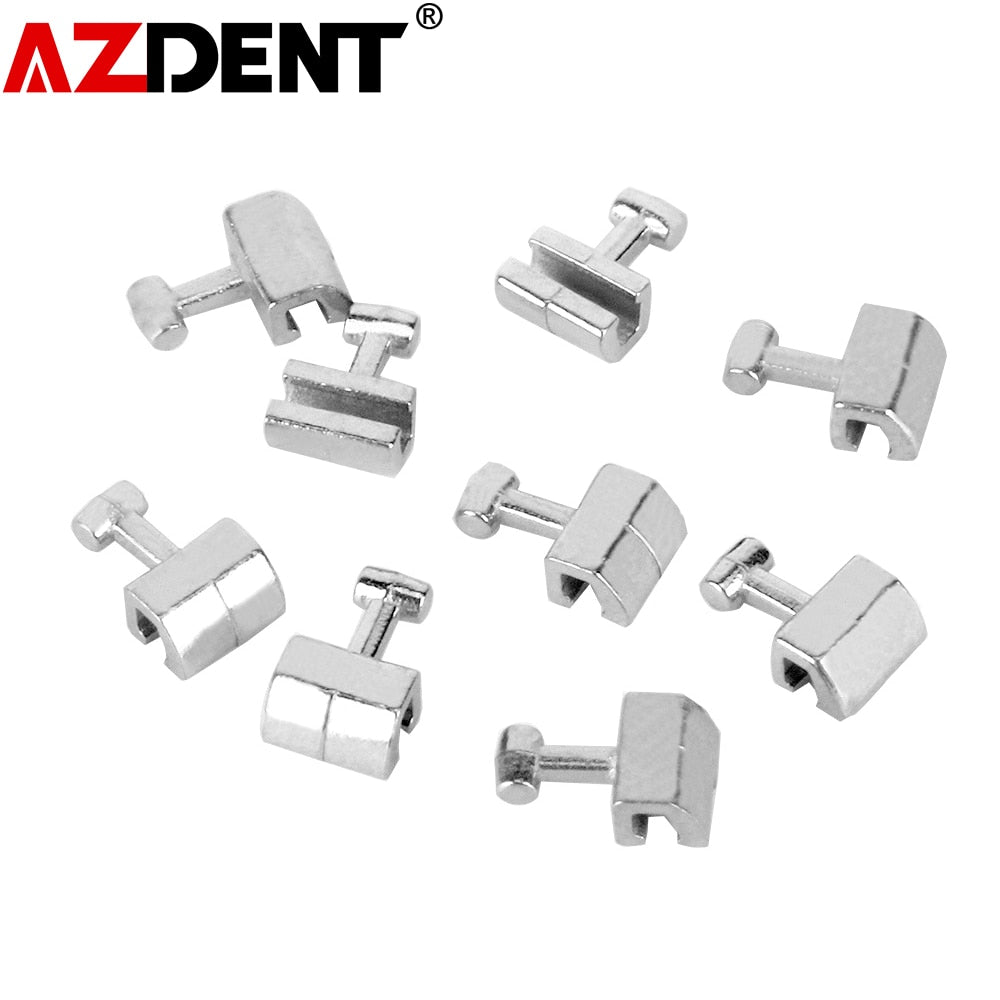 10Pcs/Pack Dental Crimpable Hooks Cross Tube Long Short Right/Left Stainless Steel Fixed on the Arch Wires - KiwisLove