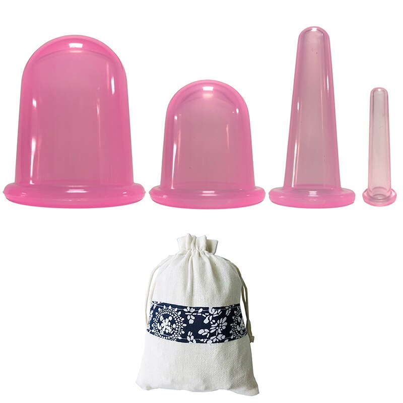 2/4Pcs Jar Silicone Vacuum Cupping Cans for Massage ventouse anti cellulite Suction Cup Face Body Pain Relief Massage masajeador - KiwisLove