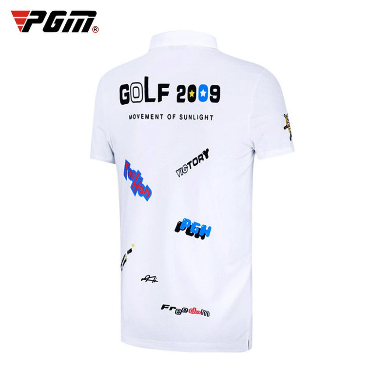 PGM Boys Golf Shirt Summer white Short Sleeves Children Breathable Quick Dry T-shirt Kids Golf Clothes Sports Suits Wear YF333 - KiwisLove