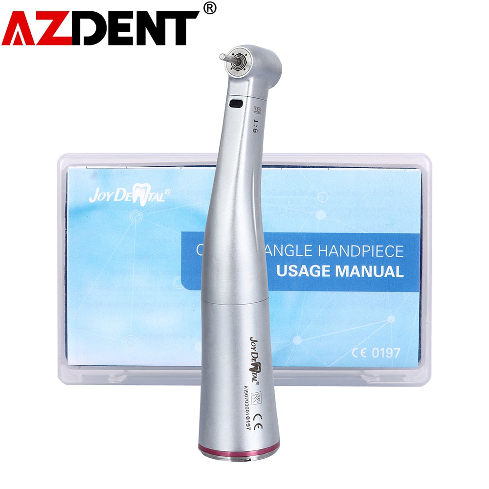 Dental 1:5 Increasing Fiber Optic Contra Angle Low Speed Push Button Internal Handpiece E-type Electric Motor - KiwisLove