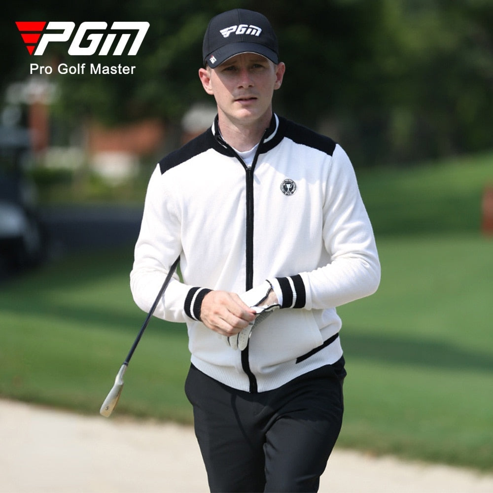 PGM Golf Jacket Men&#39;s Long Sleeve Sweater Male Leisure Warm Knitted Coat Sports Cardigan Man Winter Autumn Golf Clothing YF430 - KiwisLove