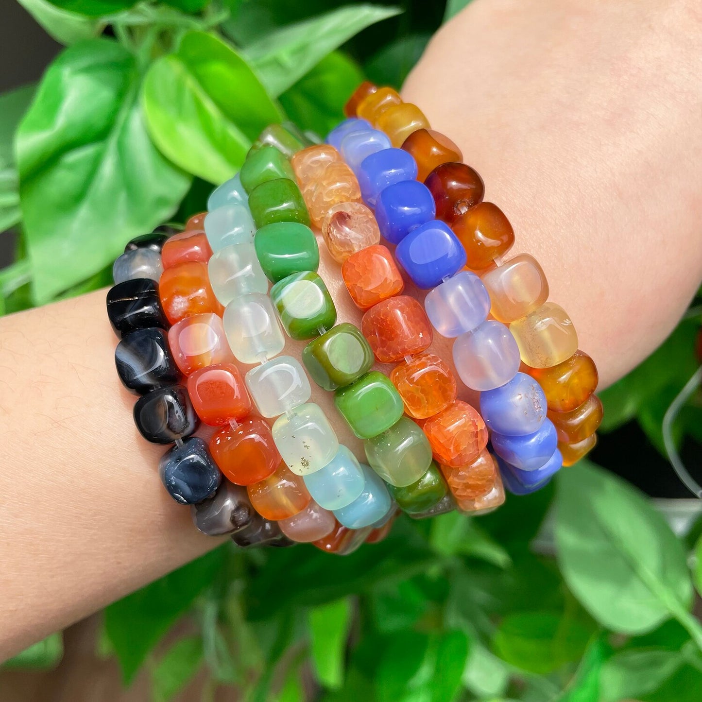 8mm Natural Stone Square Apatite Morganite Agates Tourmaline Aquamarines Loose Spacer Beads for Jewelry Making DIY Bracelet 15&#39;&#39; - KiwisLove