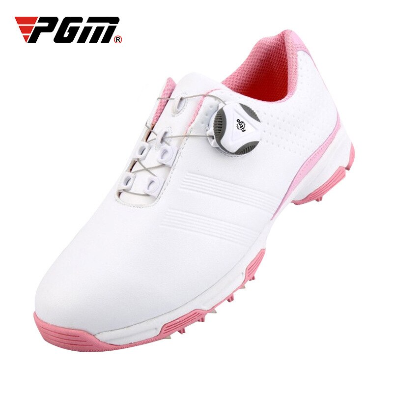PGM Waterproof Golf Shoes Womens Shoes Lightweight Knob Buckle Shoelace Sneakers Ladies Breathable Non-Slip Trainers Shoes XZ115 - KiwisLove