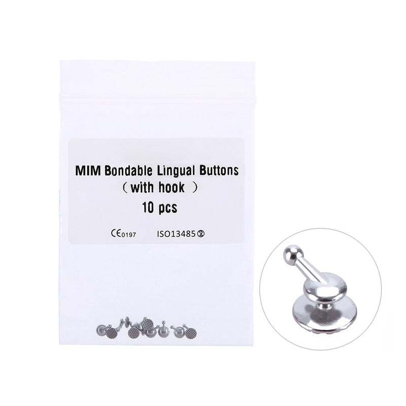 10pcs/Bag or 2PCS/Bag Dental Orthodontic Lingual Buttons Bondable Traction Hook / Direct Bond Eyelet Round / Rectangular Base - KiwisLove