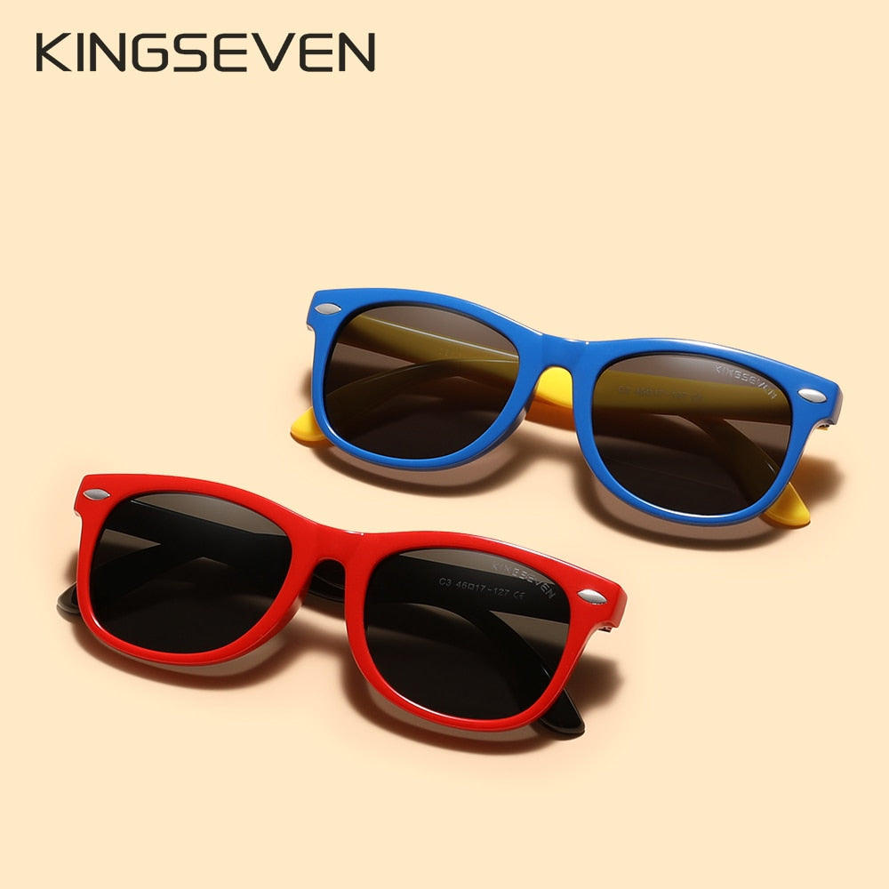 KINGSEVEN Brand Children Sunglasses Polarized Girls Design Glasses Decorative Sun Glasses For Boys Gafas De Sol UV400 - KiwisLove