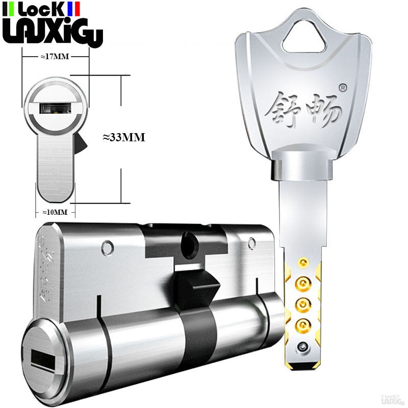 European standard Lock cylinder 10 keys Door lock Outdoor door lock Entry door lock Anti-theft door lock Cylinder lock - KiwisLove