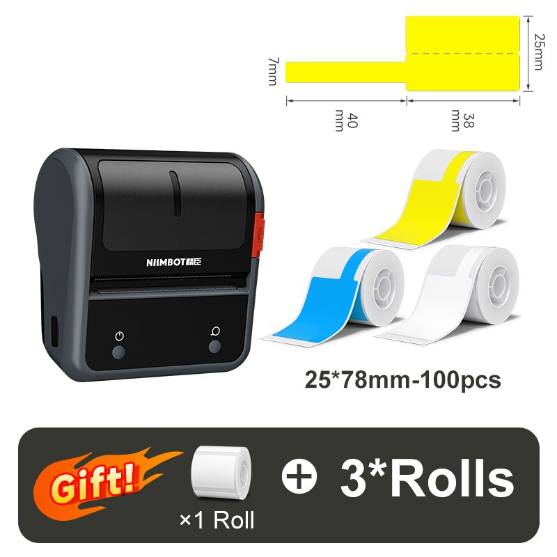 NIIMBOT B3S 3Inch Barcode Label Printer Wireless Thermal Sticker Maker Pocket Label Maker for Clothing Jewelry Mailing Commercia - KiwisLove