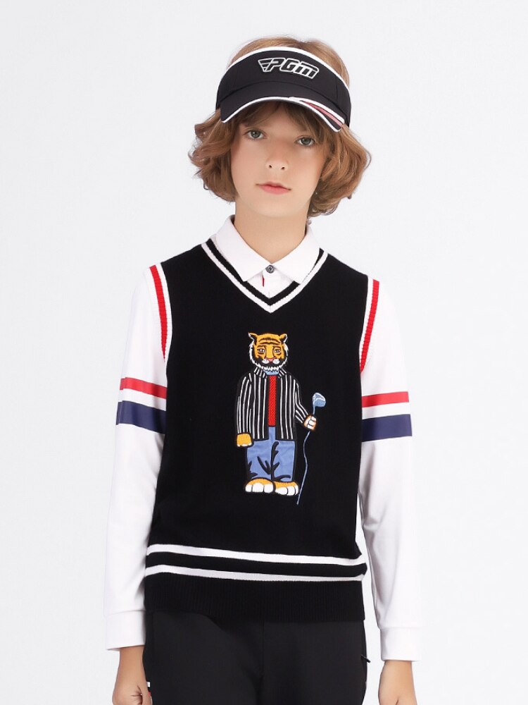 PGM Under Armour Golf Winter Vest Children&#39;s Jackets Sweater Boy&#39;s Vest Comfortable Warm Mercerized Wool YF436 - KiwisLove