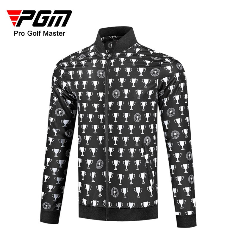 PGM Autumn Golf Men&#39;S Jacket Sports Long-Sleeved Waterproof Windbreaker Male Breathable Baseball Coat Golf Stand Collar YF426 - KiwisLove