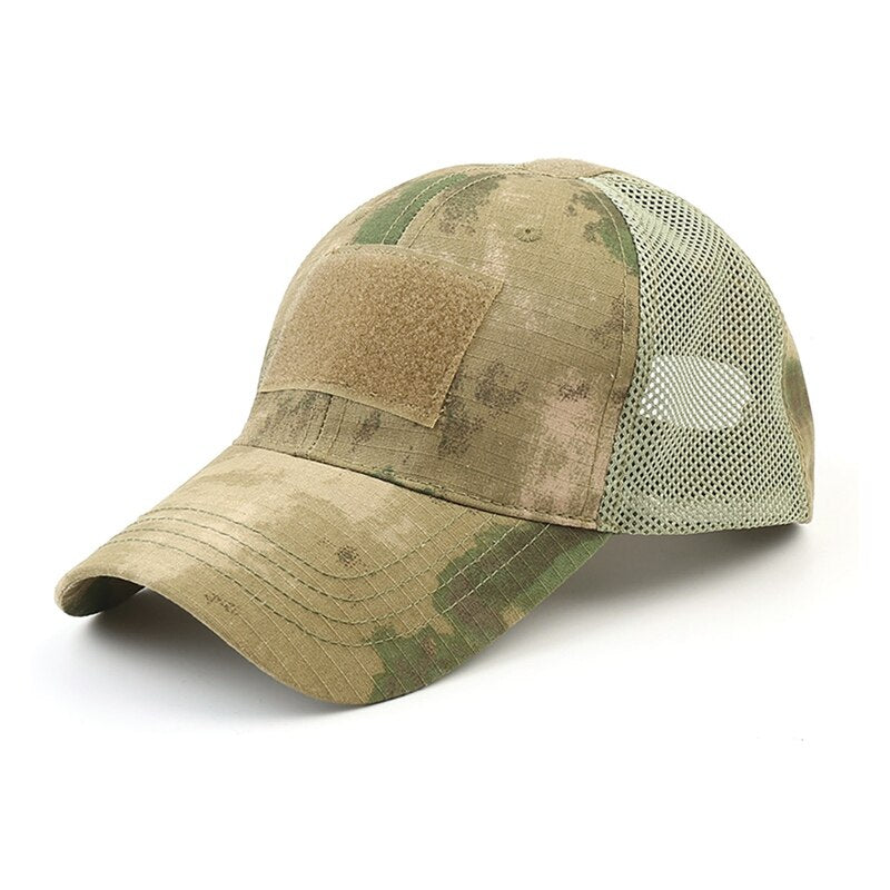 Tactical Cap Outdoor Sport Military Cap Camouflage Hat Simplicity Breathable Mesh Camo Hunting Cap For Men Adults - KiwisLove