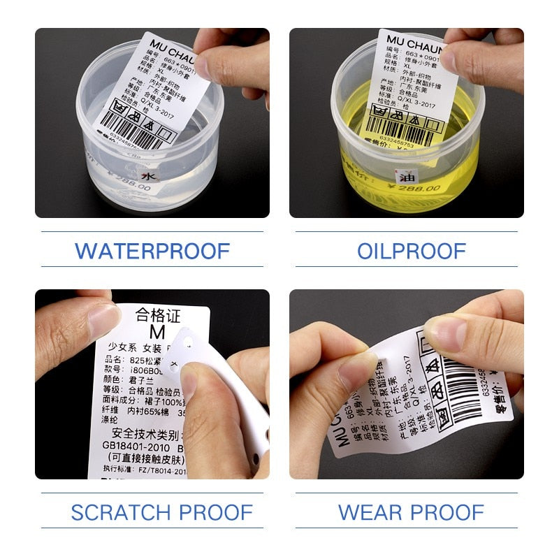 NIIMBOT B21 B3S Thermal Label 2 Rolls Clothing Price Food Self-adhesive Tag Waterproof Smart Office Pocket Printer Label Paper - KiwisLove