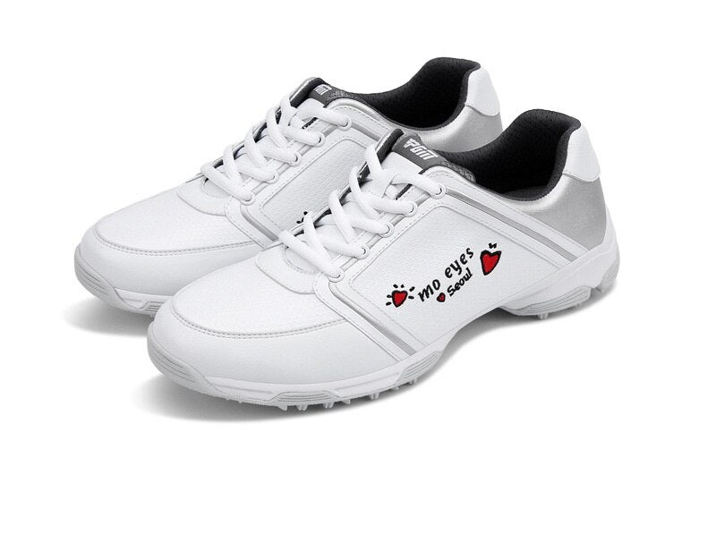 PGM Women&#39;s Waterproof Golf Shoes Light Weight Soft Breathable Universal Outdoor Camping Sports Shoes All-match White ShoesXZ144 - KiwisLove