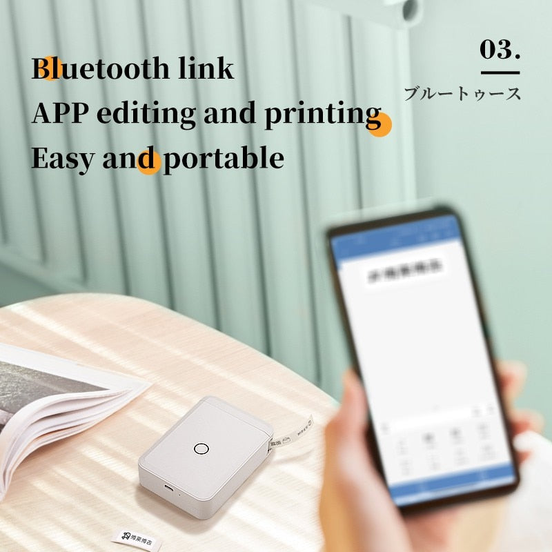 Niimbot D110 Portable Label Printer Wireless Bluetooth Thermal Sticker Maker for Android/IOS Pocket Printing Home Office Use - KiwisLove