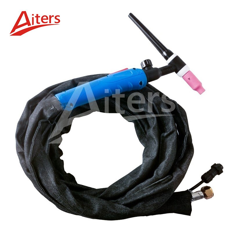 TIG Air-cooled Split Welding Torch Complete WP-17FV Welding Argon 4M Flexible Neck Gas Valve TIG Connector With Blue Handles - KiwisLove