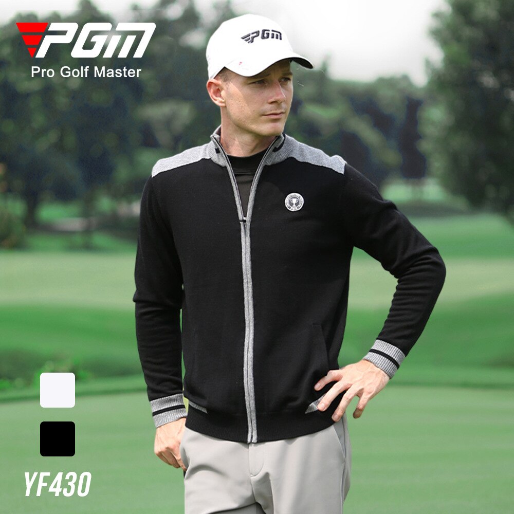PGM Golf Jacket Men&#39;s Long Sleeve Sweater Male Leisure Warm Knitted Coat Sports Cardigan Man Winter Autumn Golf Clothing YF430 - KiwisLove