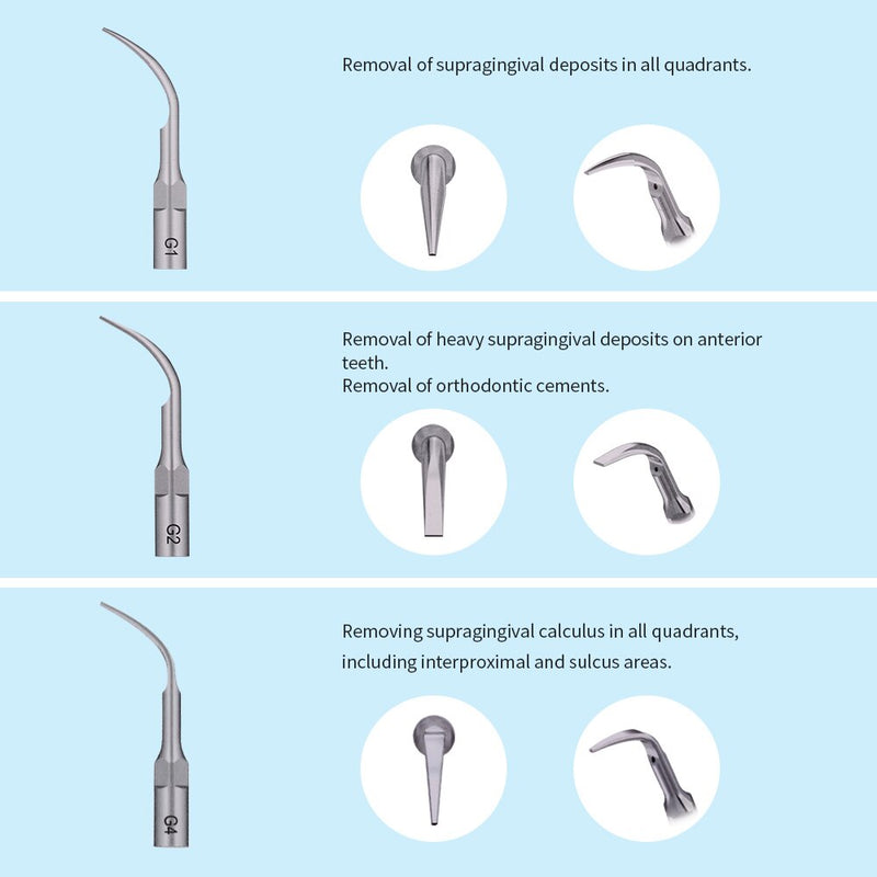 Dental Air Scaler Handpiece 2 / 4 Holes With Tips G1,G2,P1 - KiwisLove