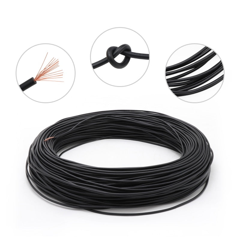 5 Meters Sq 0.3 0.5 0.75 1 1.5 mm RV Fine Wire PVC Insulated Bare Copper Cable 220V Speaker Power Led Electric Electrical Wire - KiwisLove