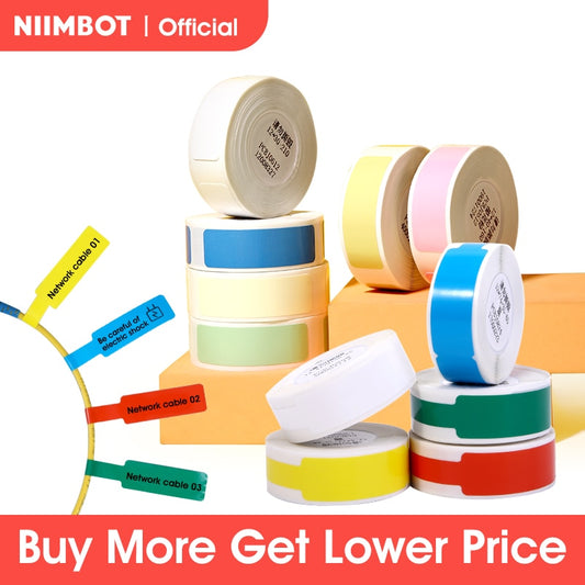 Niimbot B18 PET Label Paper Tag Keep 8-10 Years Thermal Transfer Printer Colorful Carbon Ribbon For Thermal Portable Label Maker - KiwisLove
