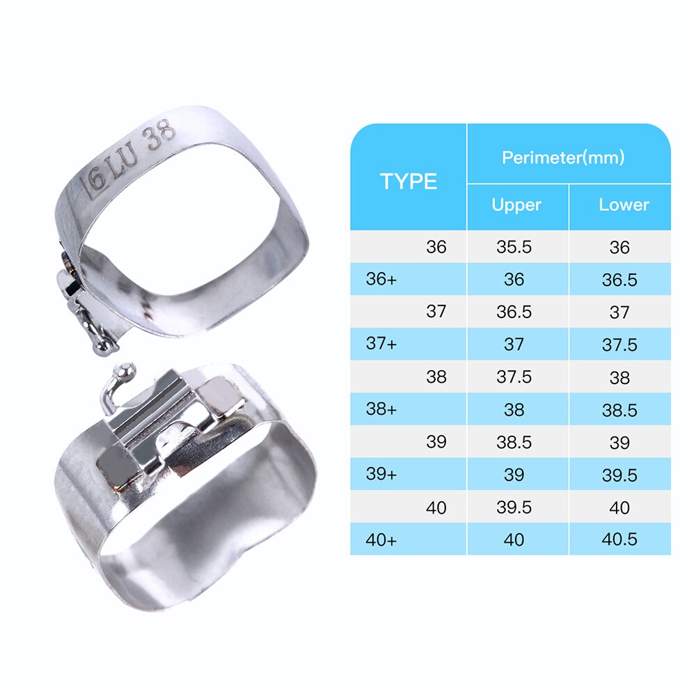 Dental Orthodontic 1st Molar Bands M Series Bands Prewelded With Buccal Tubes Conv Roth .022 Single U/1  L/1 - KiwisLove