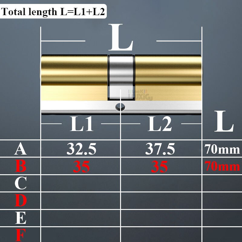 10 keys Door lock  Brass cylinder  65-130 mm Lock cylinder Entrance door lock Cylinder lock Mortise lock 7 door 8 door 9 door - KiwisLove