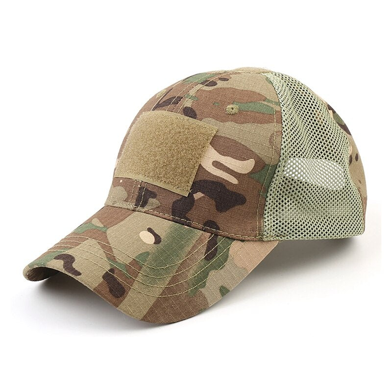 Tactical Cap Outdoor Sport Military Cap Camouflage Hat Simplicity Breathable Mesh Camo Hunting Cap For Men Adults - KiwisLove