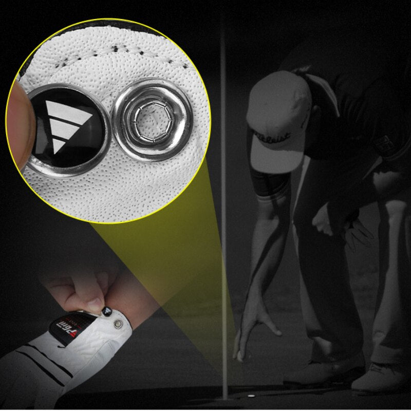 PGM Men Golf  Gloves White Breathable Kid-lambskin Genuine Leather Sport Hand Glove Wear Single Left Right Handed Batting ST022 - KiwisLove