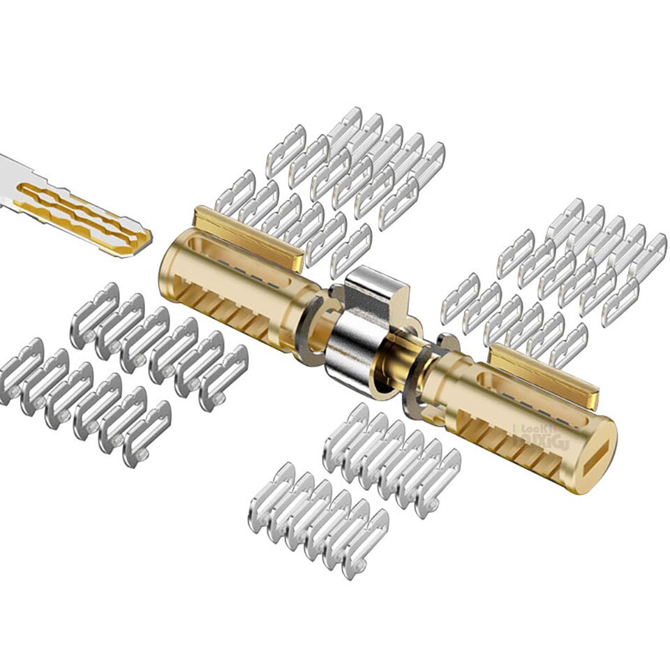 Common lock cylinders Cylinder lock for entrance door Outdoor door lock Key lock Cylinder door lock 10 colorful keys - KiwisLove